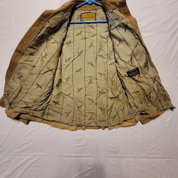 Vintage Robert Lewis Idea Heavy Leather Jacket Tan Distressed Men's Size 40 - Picture 3 of 16